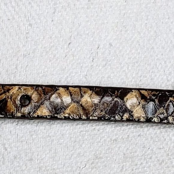 Brighton Super Skinny Snakeskin Cross Concho Belt S 28 - Picture 10 of 10